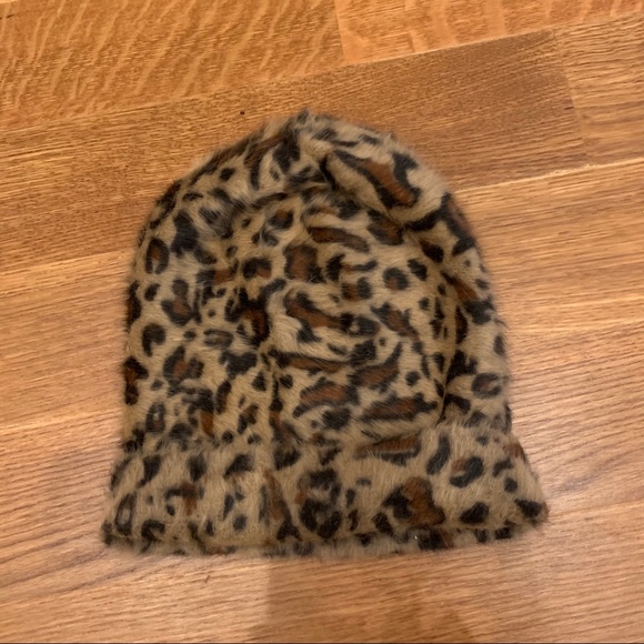 Topshop fuzzy leopard hat - Picture 1 of 5